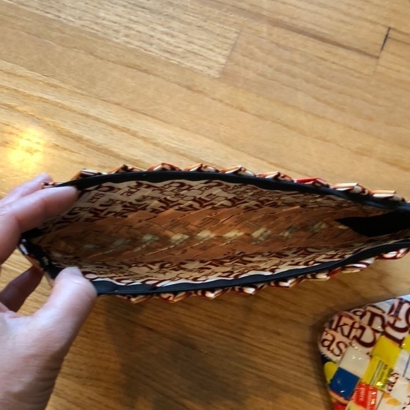 NWOT Homemade in England Unique Wrapper Clutch Environmently Friendly Purse Bags - Picture 6 of 8